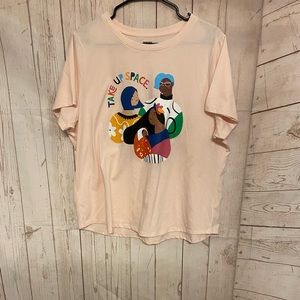Sonoma Women’s “Take Up Space” Graphic Tee,Size XXL, New Without Tag